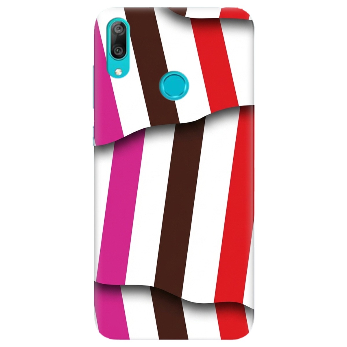 Чохол для Huawei Y7 2019 прозорий COLORFUL LINES - фото 1 - Чохли для телефонів