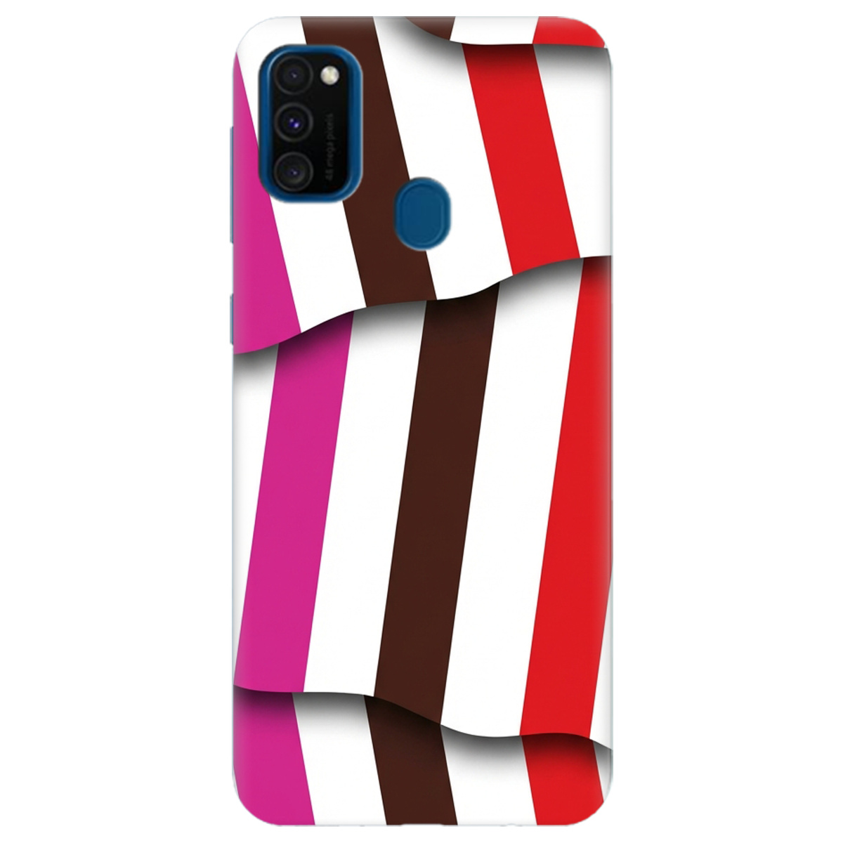 Чохол для Samsung Galaxy M30s прозорий COLORFUL LINES - фото 1 - Чохли для телефонів