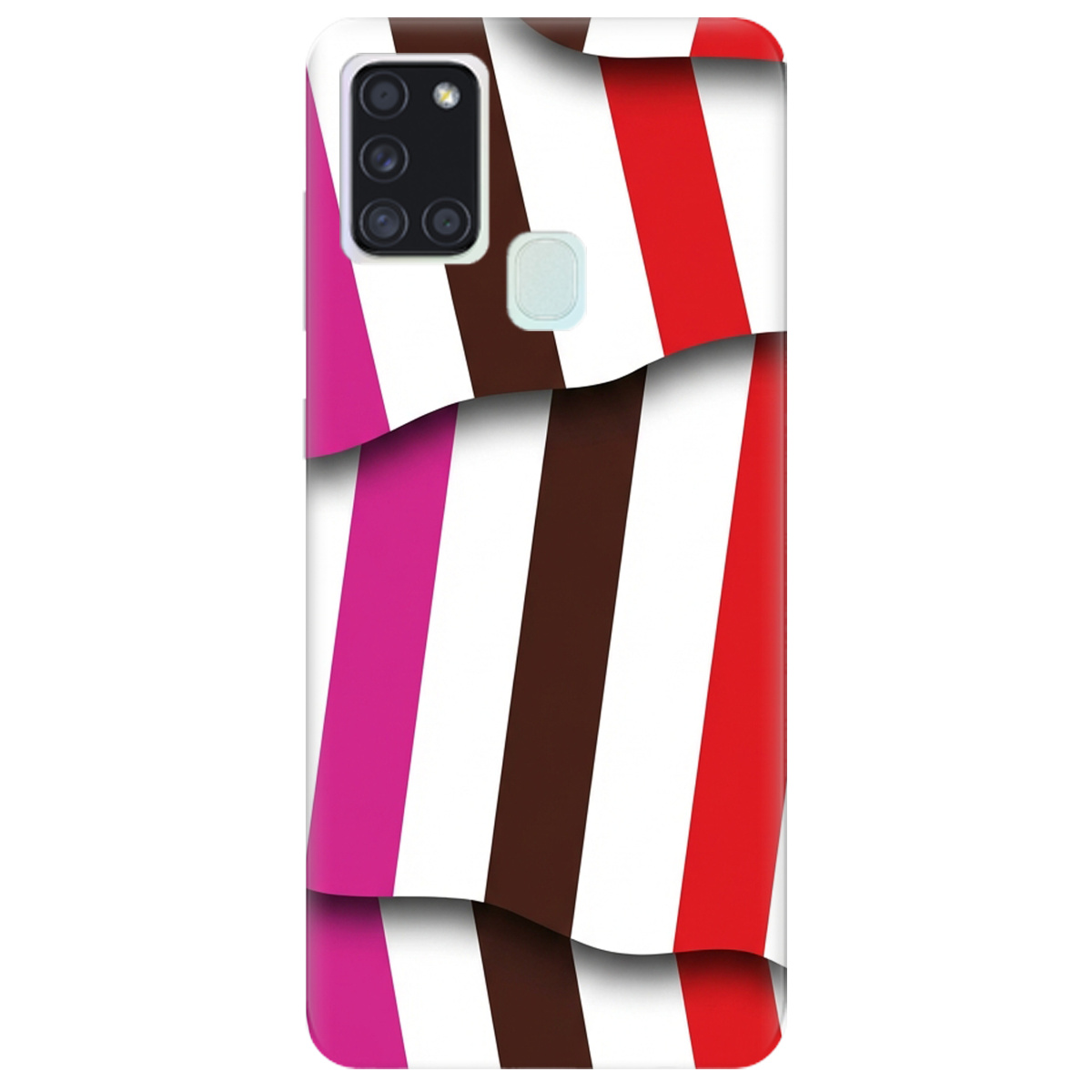 Чохол для Samsung Galaxy A21s прозорий COLORFUL LINES - фото 1 - Чохли для телефонів