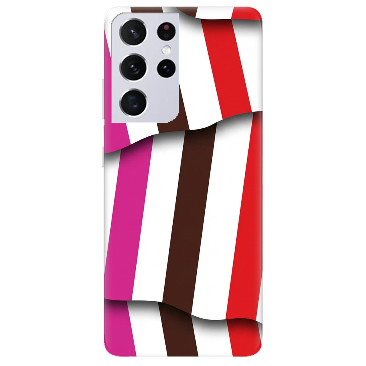 Чехол для Samsung Galaxy S21 Ultra прозрачный COLORFUL LINES - фото 1 - Чехлы для телефонов