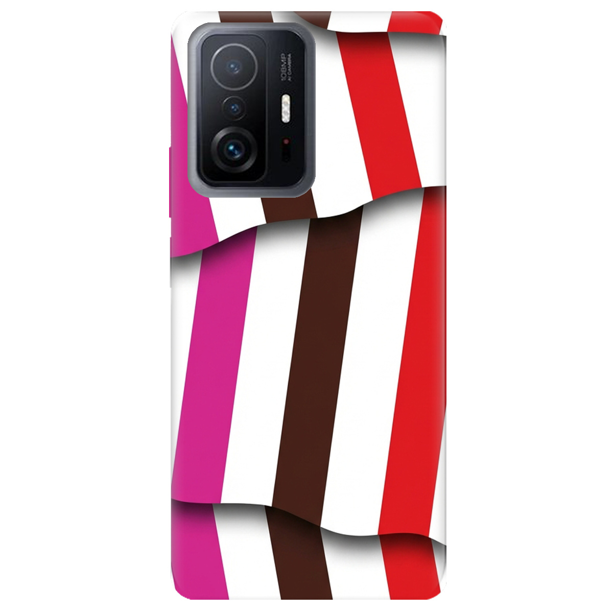 Чохол для Xiaomi 11T прозорий COLORFUL LINES - фото 1 - Чохли для телефонів