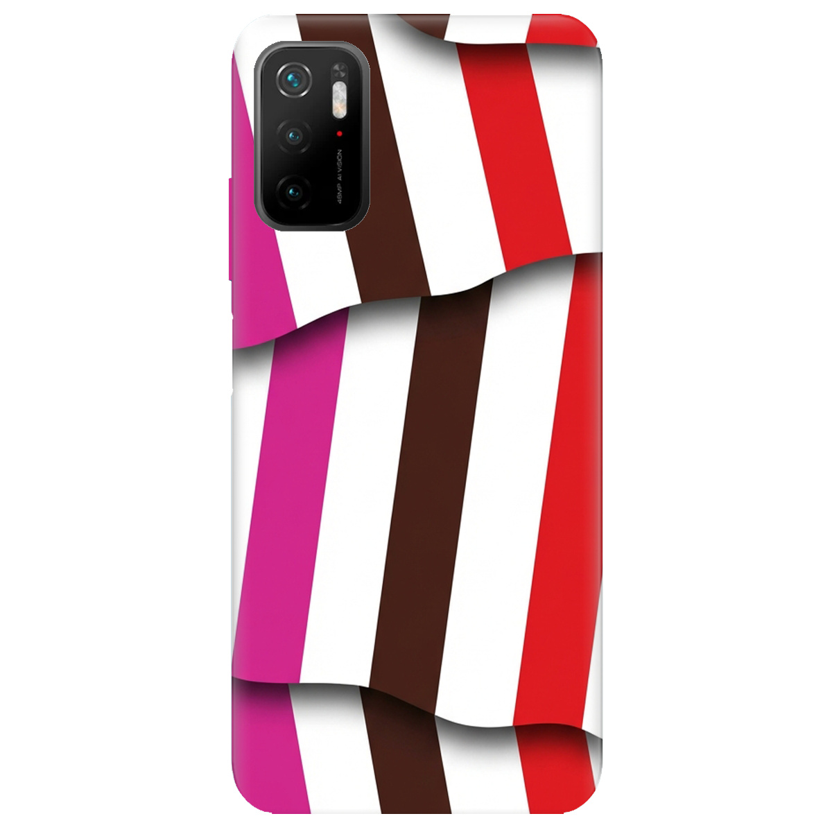 Чехол для Xiaomi Redmi Note 10 5G прозрачный COLORFUL LINES - фото 1 - Чехлы для телефонов