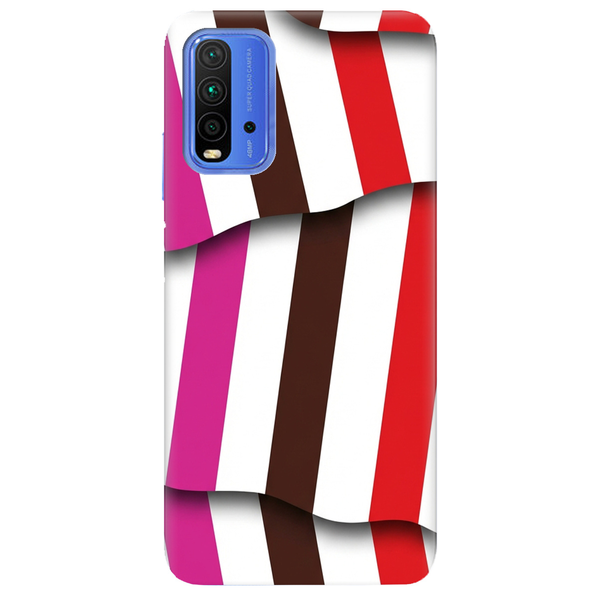 Чехол для Xiaomi Redmi 9T прозрачный COLORFUL LINES - фото 1 - Чехлы для телефонов