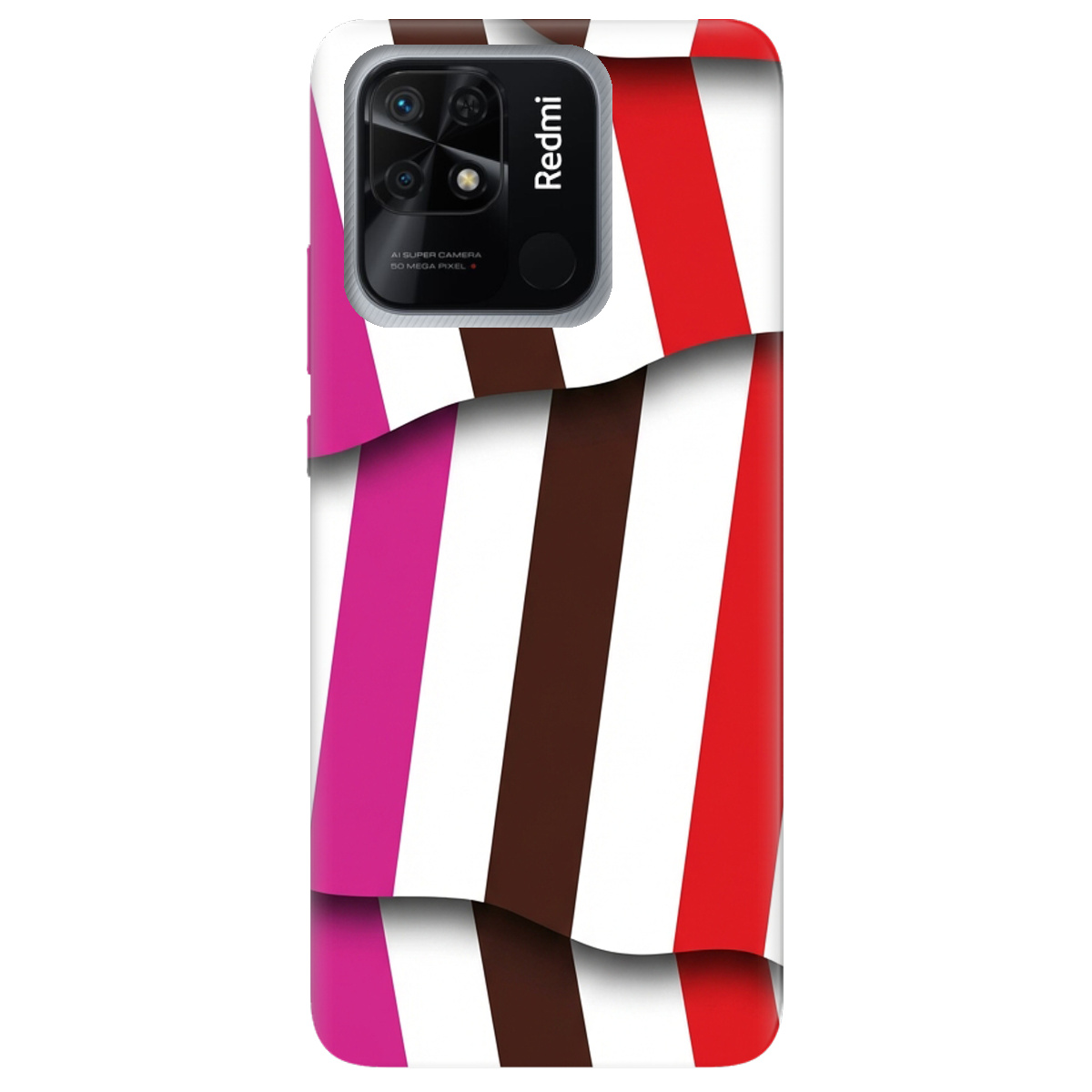 Чохол для Xiaomi Redmi 10C прозорий COLORFUL LINES - фото 1 - Чохли для телефонів