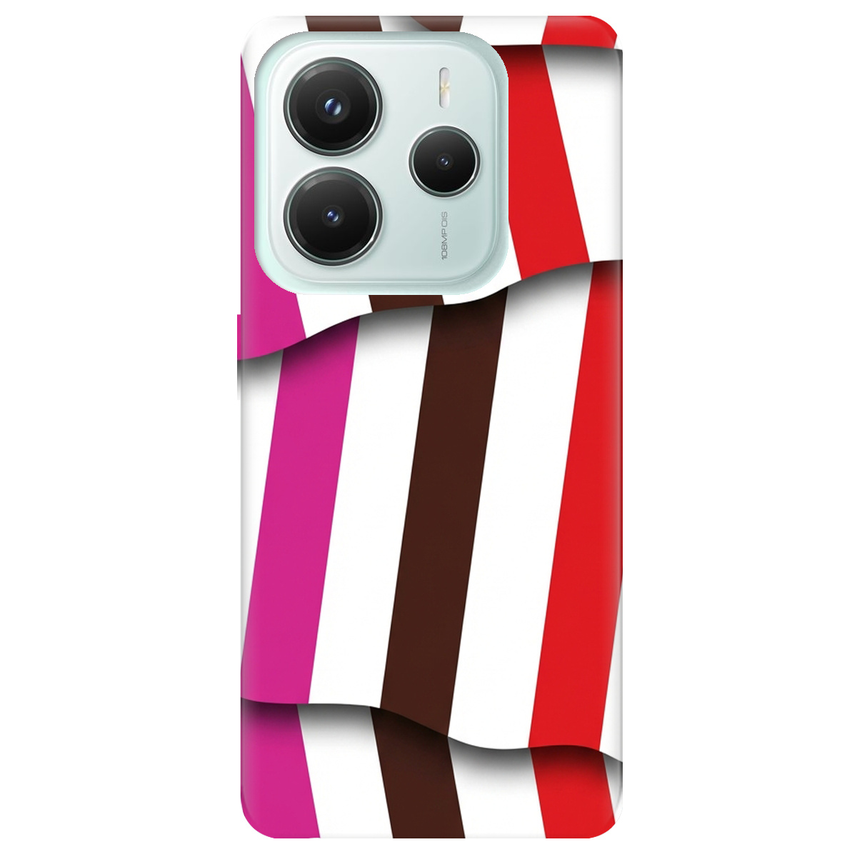 Чехол для Xiaomi Redmi Note 14 5G прозрачный COLORFUL LINES - фото 1 - Чехлы для телефонов