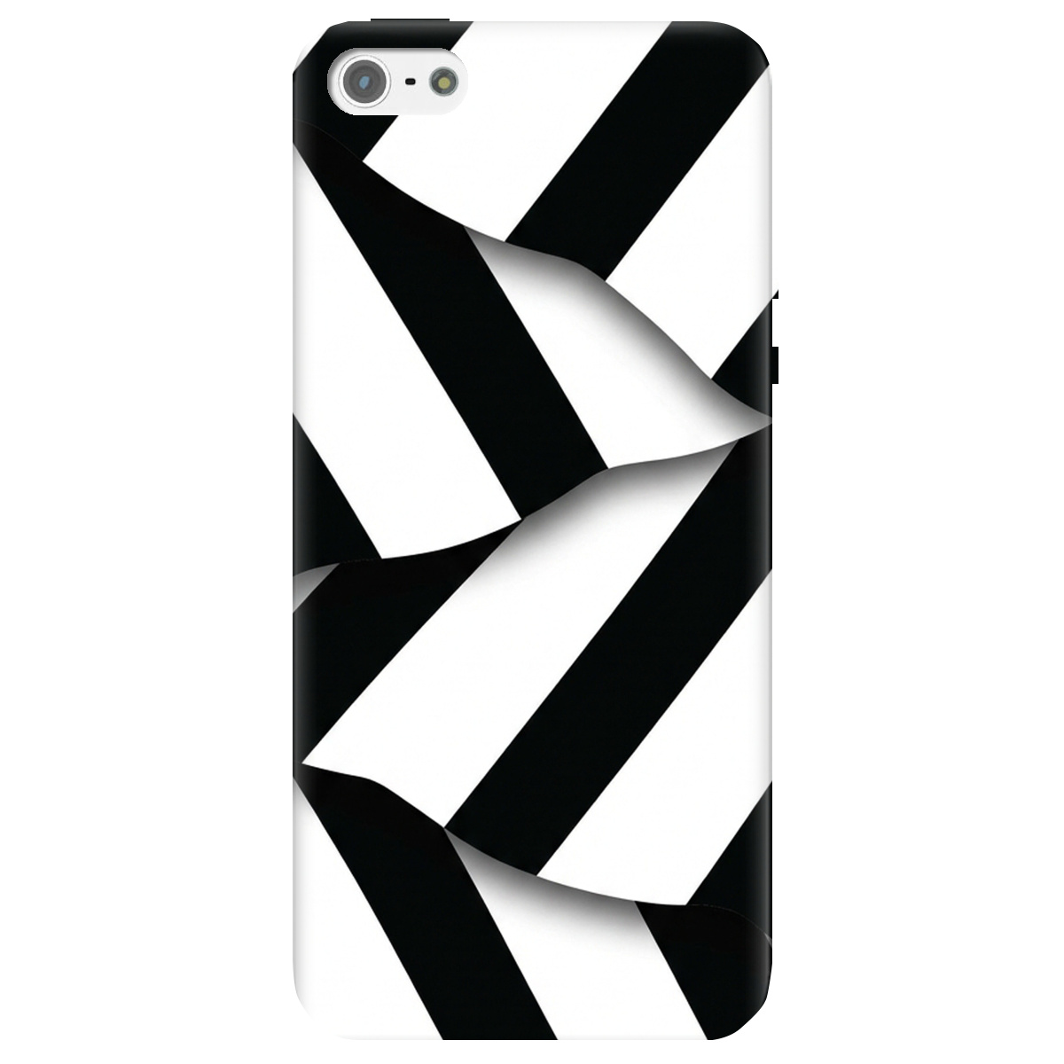 Чехол для Apple iPhone 5 / 5S прозрачный LINE BLACK - фото 1 - Чехлы для телефонов