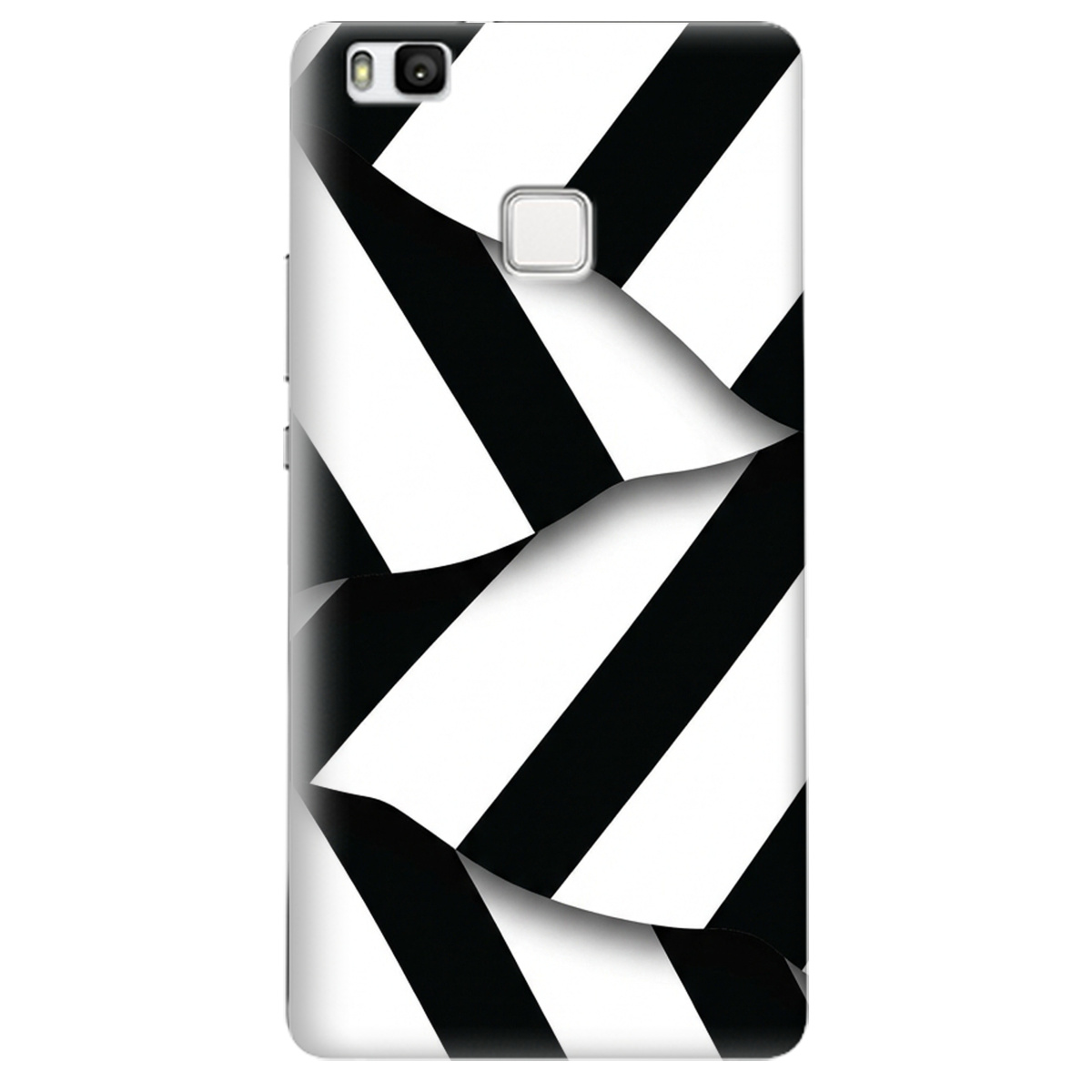 Чехол для Huawei P9 Lite прозрачный LINE BLACK - фото 1 - Чехлы для телефонов