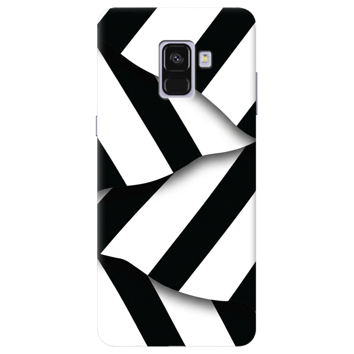 Чохол для Samsung Galaxy A8 Plus 2018 прозорий LINE BLACK - фото 1 - Чохли для телефонів