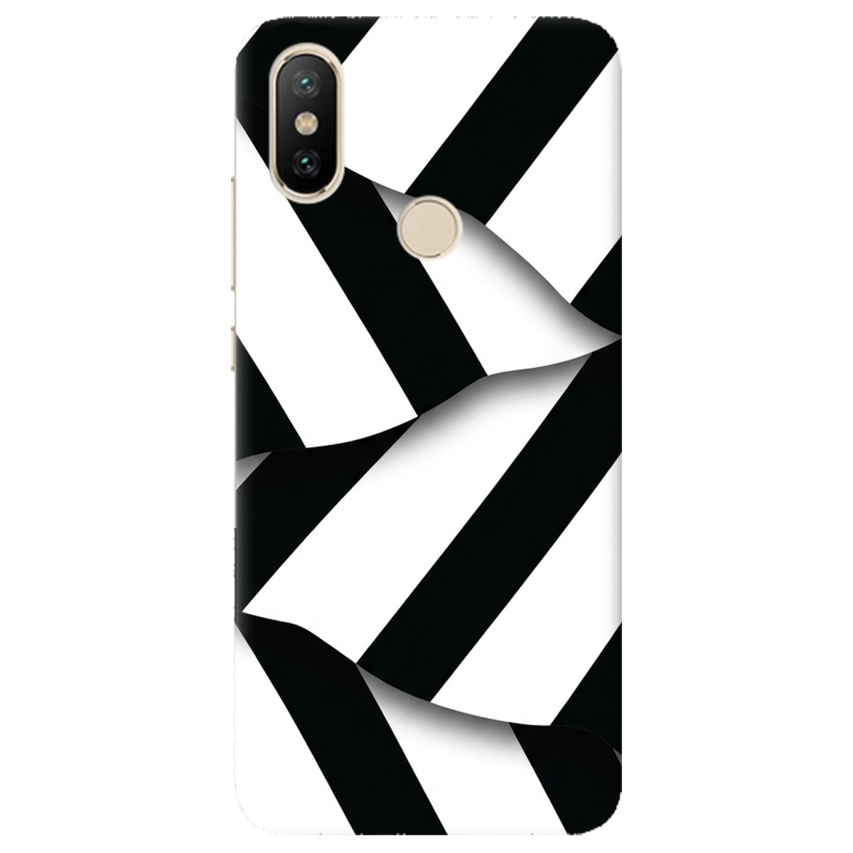 Чохол для Xiaomi Mi A2 Mi 6X прозорий LINE BLACK - фото 1 - Чохли для телефонів