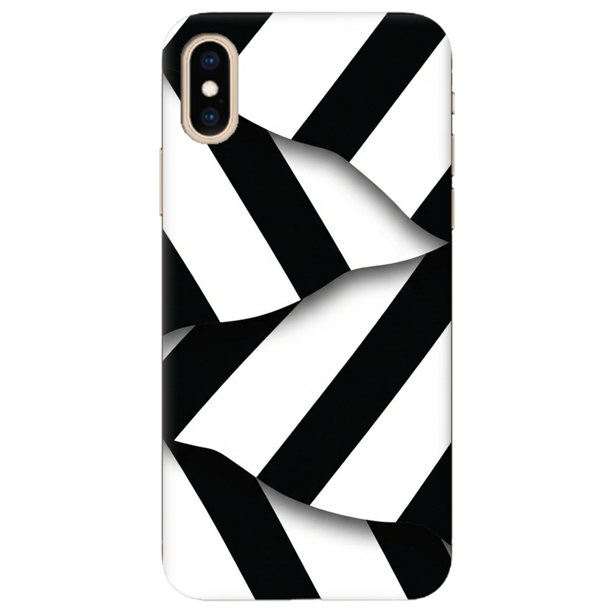 Чохол для Apple iPhone XS прозорий LINE BLACK - фото 1 - Чохли для телефонів