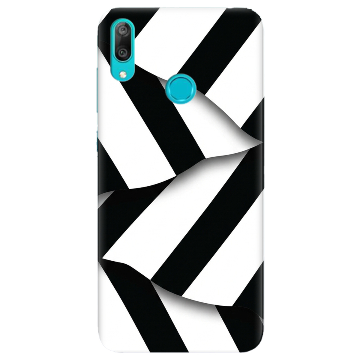 Чохол для Huawei Y7 2019 прозорий LINE BLACK - фото 1 - Чохли для телефонів