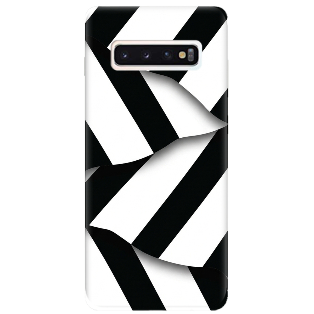 Чехол для Samsung Galaxy S10 прозрачный LINE BLACK - фото 1 - Чехлы для телефонов