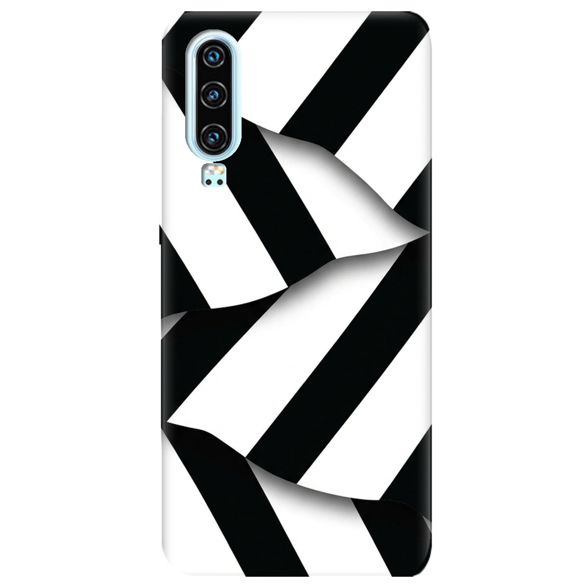 Чохол для Huawei P30 прозорий LINE BLACK - фото 1 - Чохли для телефонів