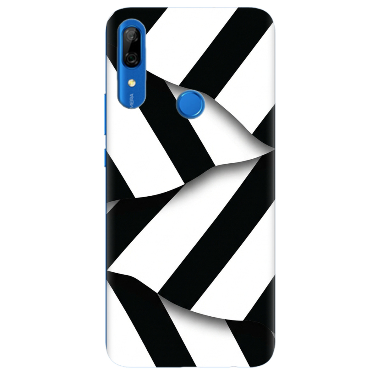 Чохол для Huawei P Smart Z прозорий LINE BLACK - фото 1 - Чохли для телефонів