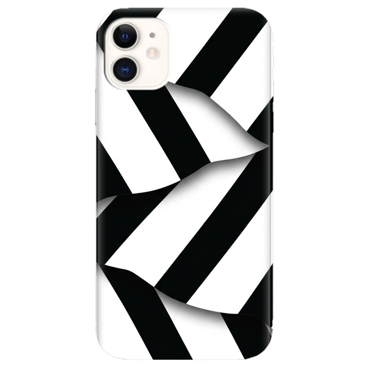 Чохол для Apple iPhone 11 прозорий LINE BLACK - фото 1 - Чохли для телефонів