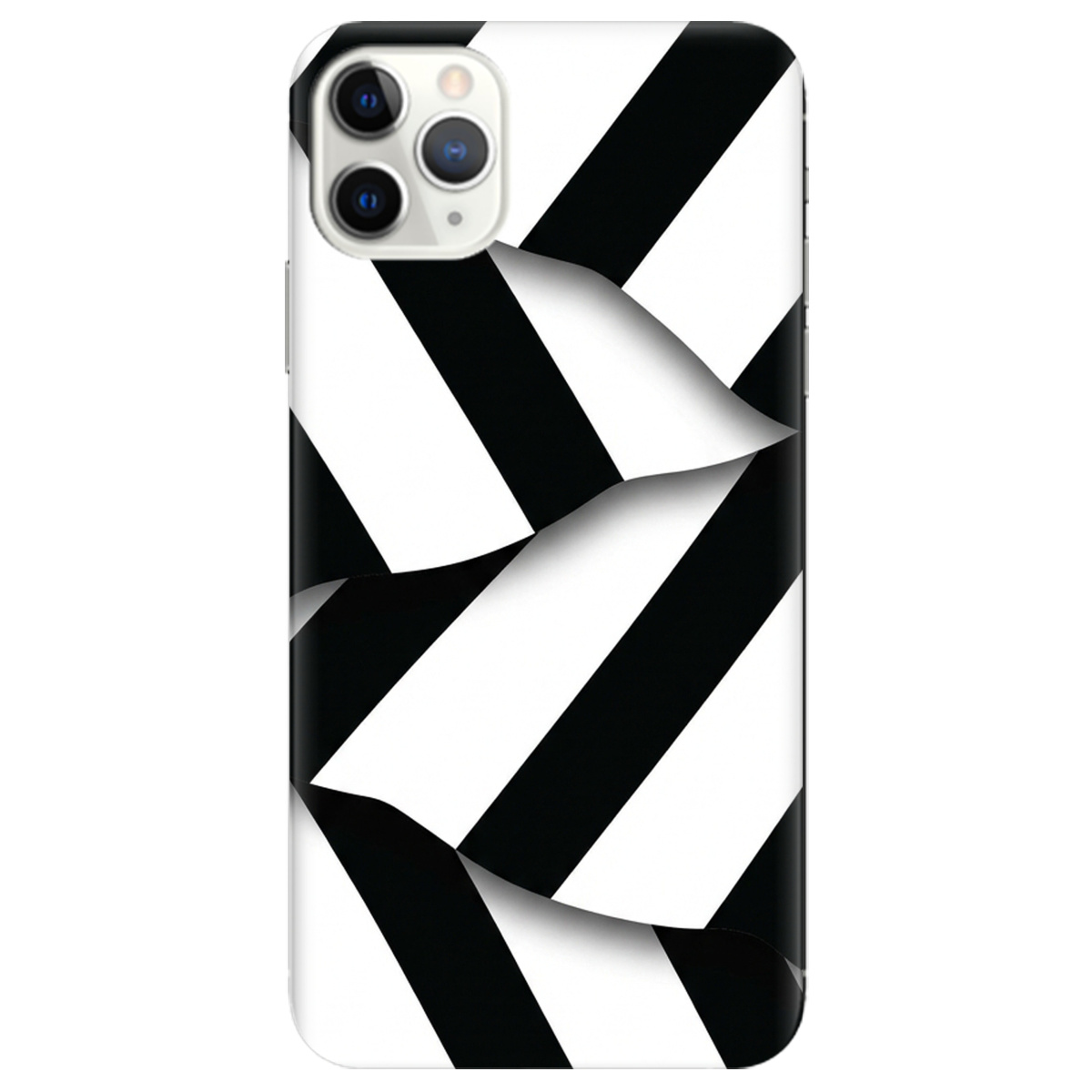 Чохол для Apple iPhone 11 Pro Max прозорий LINE BLACK - фото 1 - Чохли для телефонів