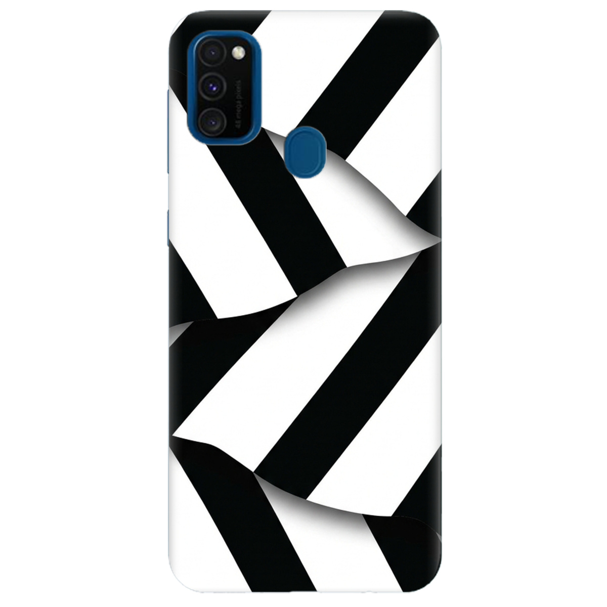 Чохол для Samsung Galaxy M21 прозорий LINE BLACK - фото 1 - Чохли для телефонів