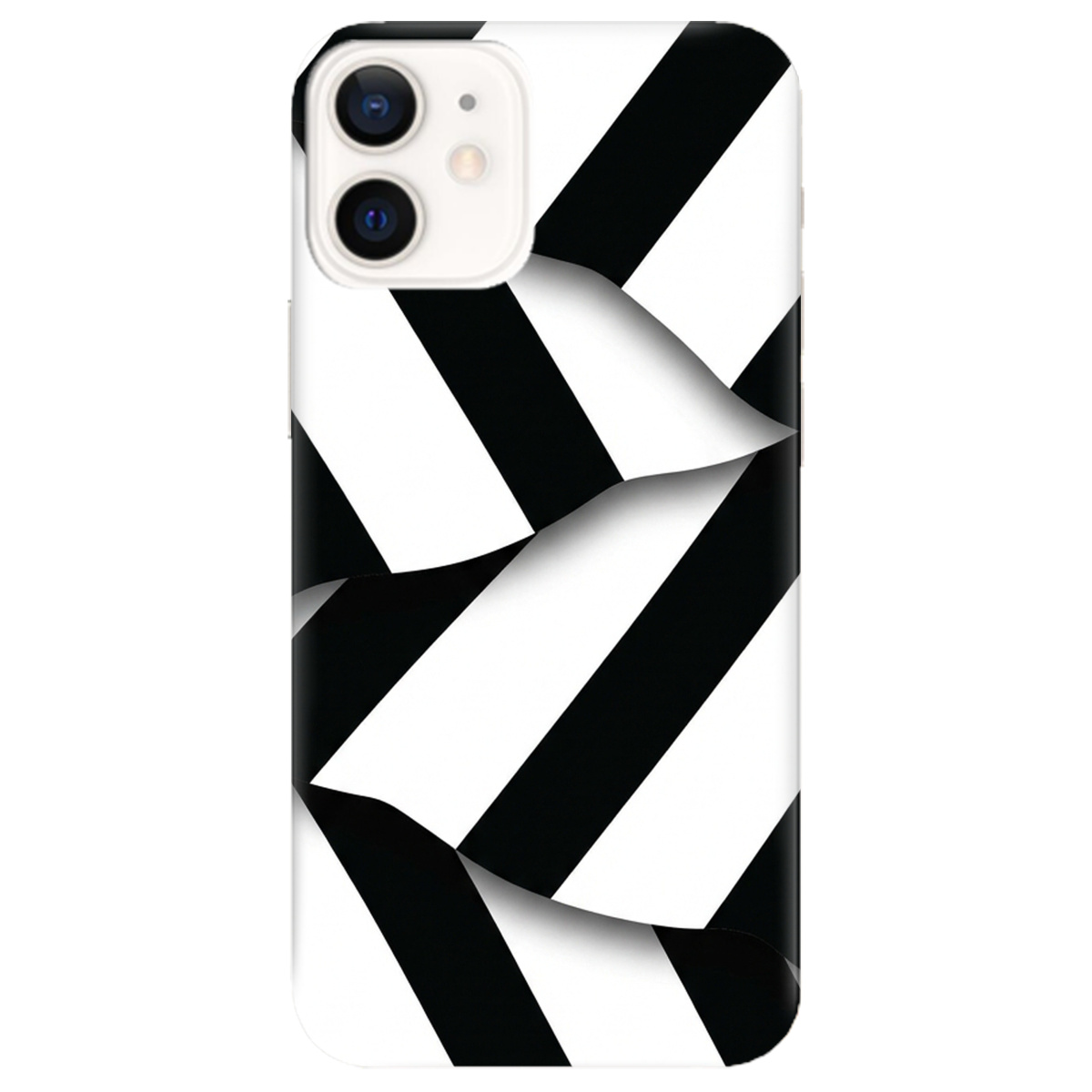 Чохол для Apple iPhone 12 Mini прозорий LINE BLACK - фото 1 - Чохли для телефонів