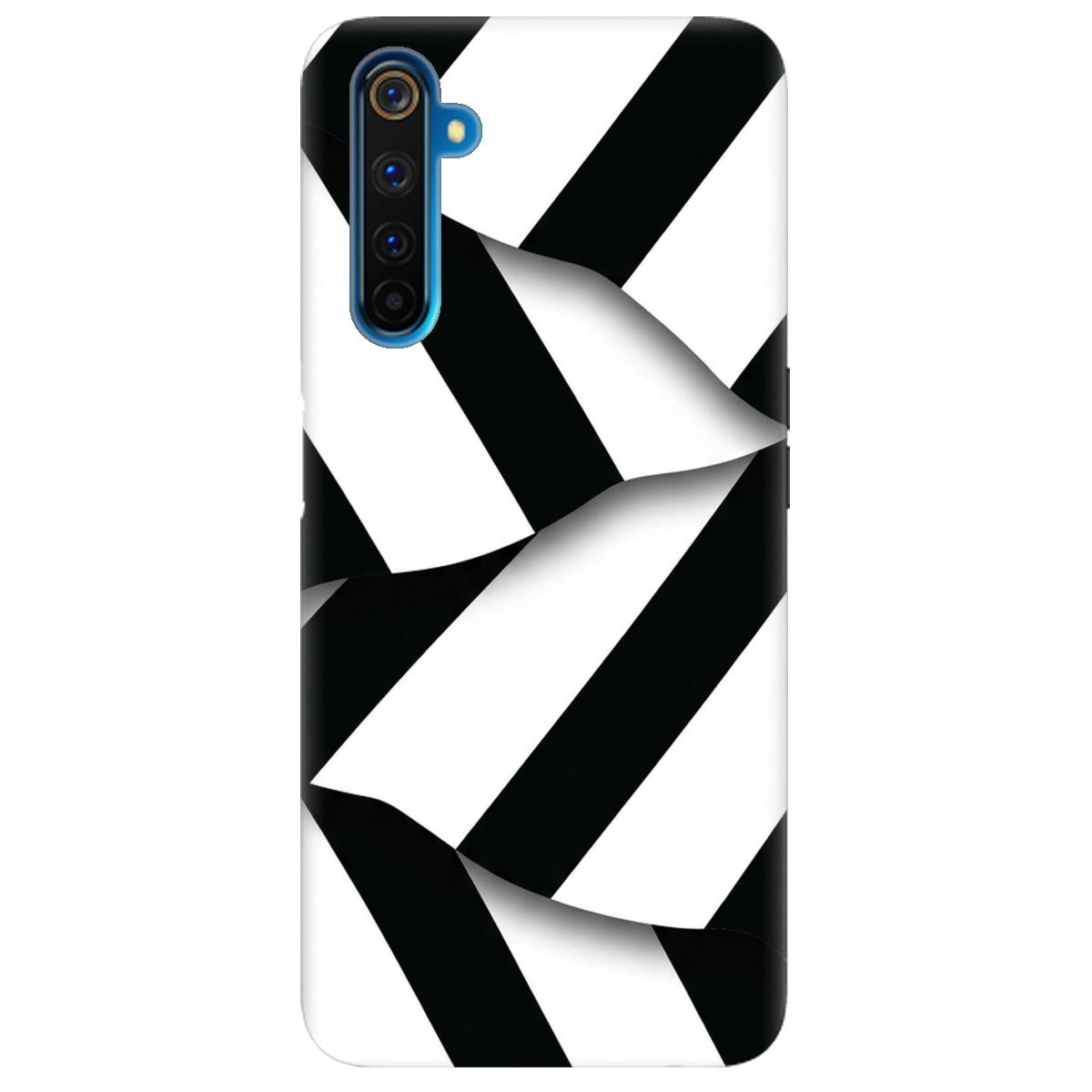 Чохол для Realme 6 Pro прозорий LINE BLACK - фото 1 - Чохли для телефонів