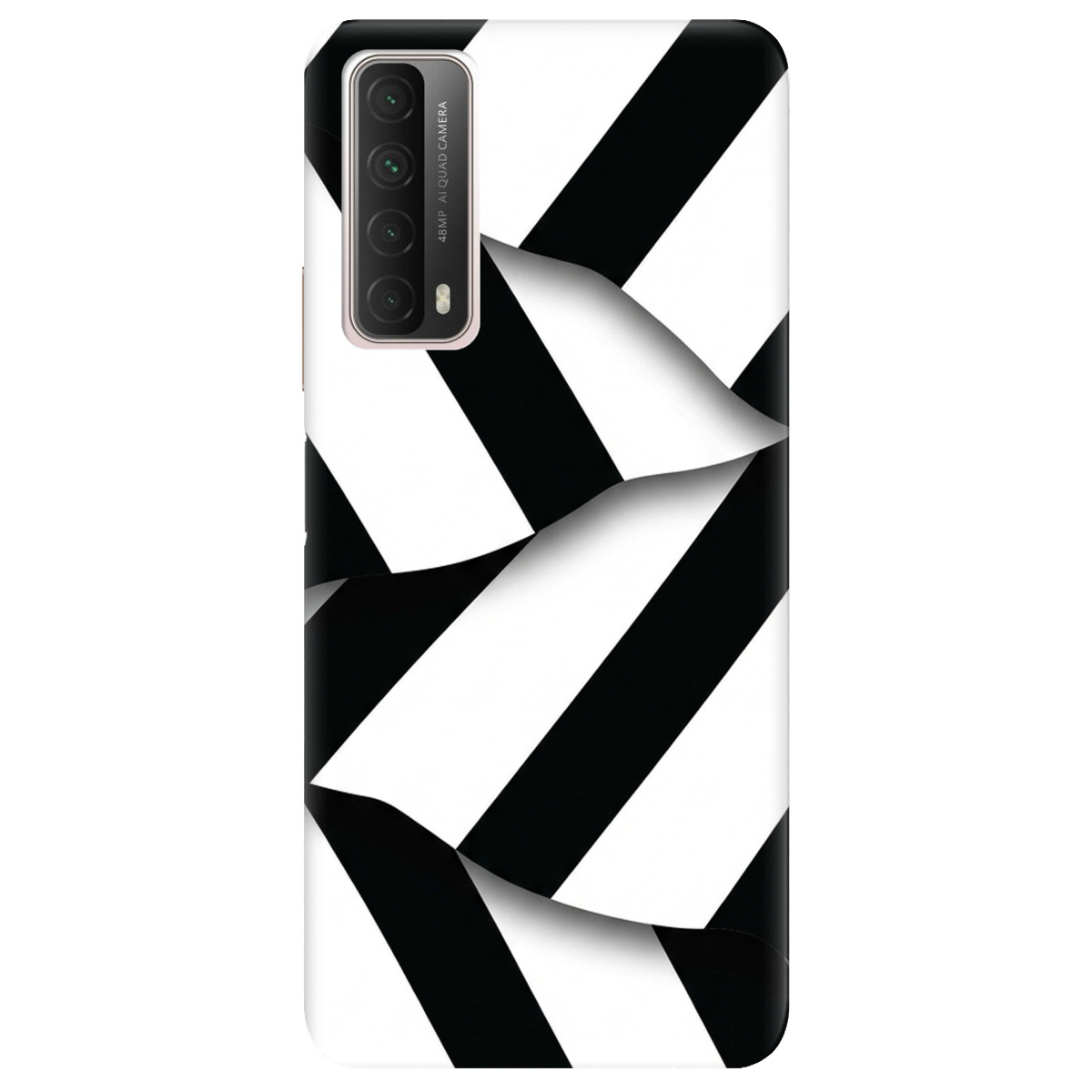 Чехол для Huawei P Smart 2021 прозрачный LINE BLACK - фото 1 - Чехлы для телефонов