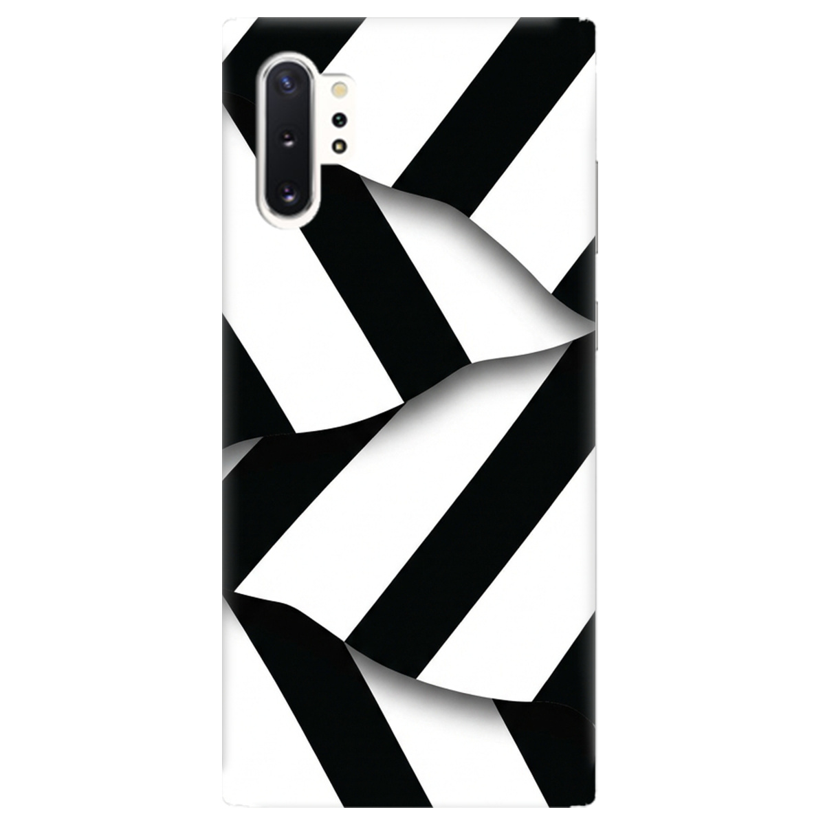 Чохол для Samsung Galaxy Note 10 Plus прозорий LINE BLACK - фото 1 - Чохли для телефонів