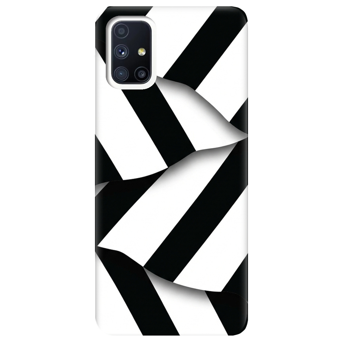 Чехол для Samsung Galaxy M51 прозрачный LINE BLACK - фото 1 - Чехлы для телефонов