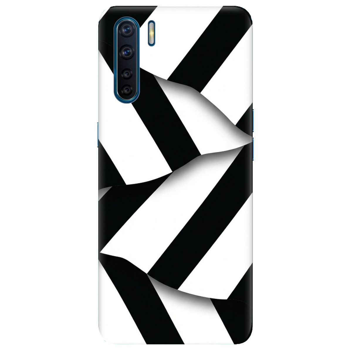 Чохол для Oppo Reno 3 прозорий LINE BLACK - фото 1 - Чохли для телефонів