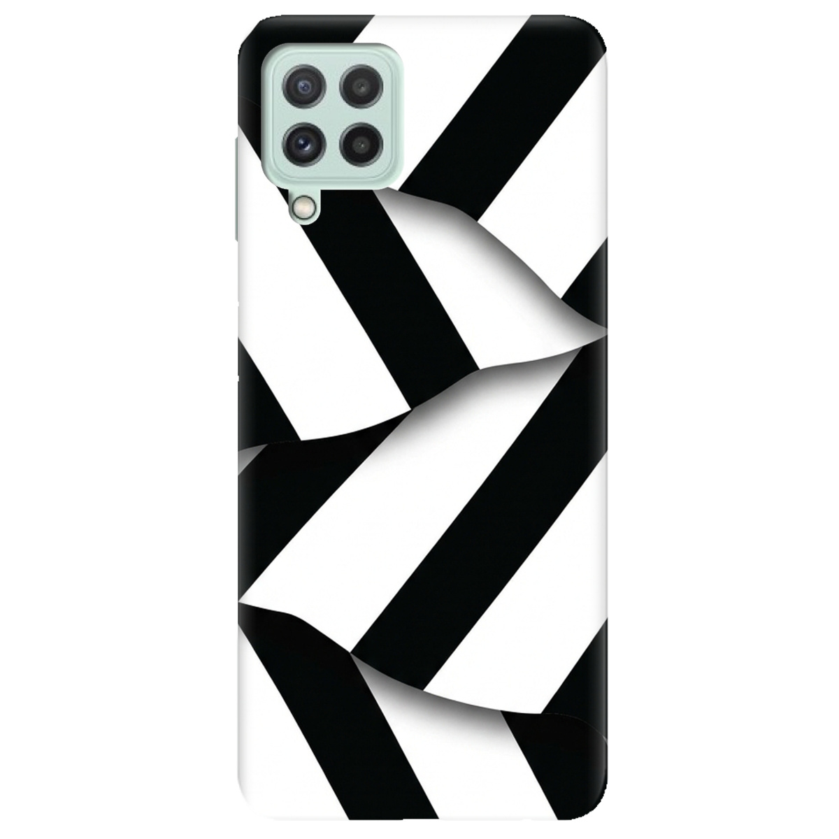 Чохол для Samsung Galaxy A22 4G прозорий LINE BLACK - фото 1 - Чохли для телефонів