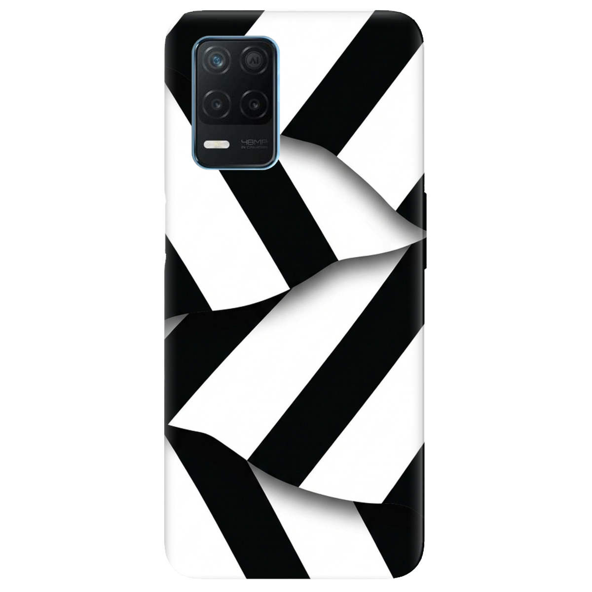 Чохол для Realme 8 прозорий LINE BLACK - фото 1 - Чохли для телефонів