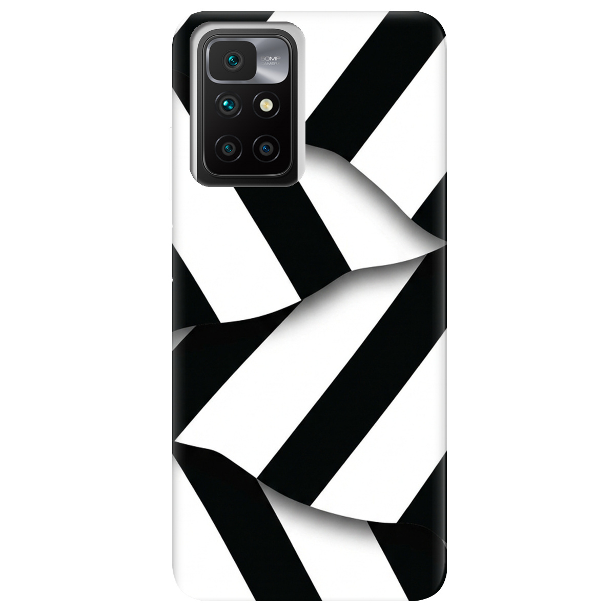 Чехол для Xiaomi Redmi 10 прозрачный LINE BLACK - фото 1 - Чехлы для телефонов