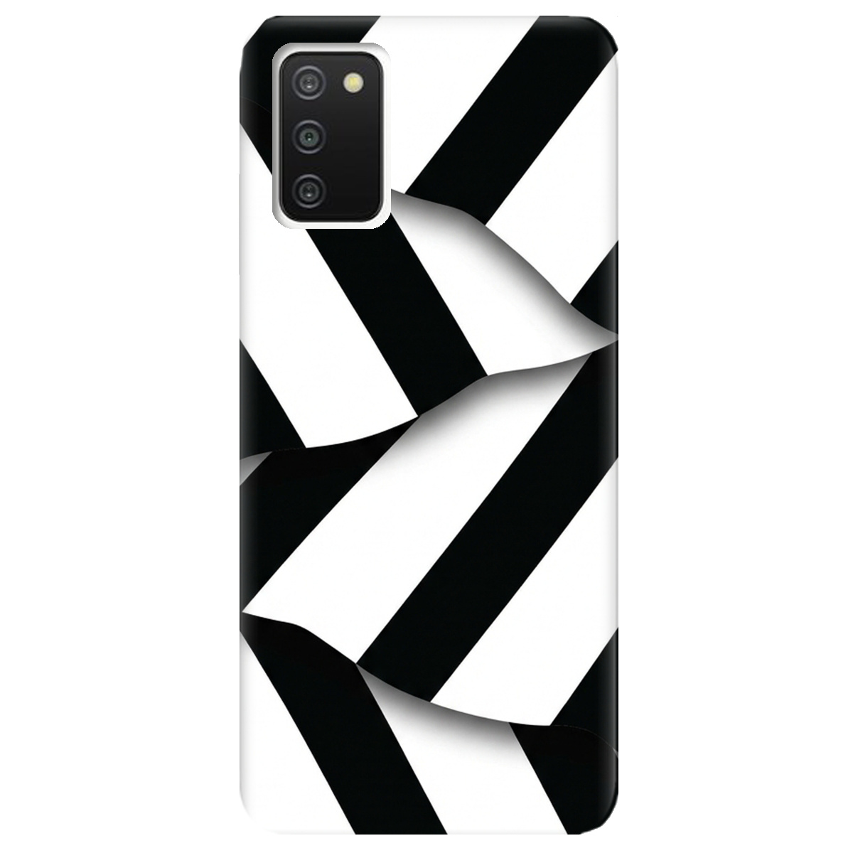 Чехол для Samsung Galaxy A03s прозрачный LINE BLACK - фото 1 - Чехлы для телефонов