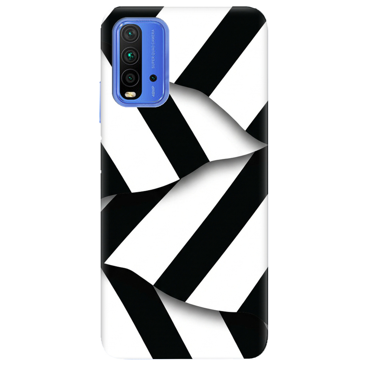 Чохол для Xiaomi Redmi 9T прозорий LINE BLACK - фото 1 - Чохли для телефонів