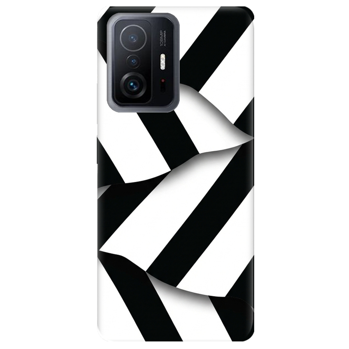 Чехол для Xiaomi 11T Pro прозрачный LINE BLACK - фото 1 - Чехлы для телефонов