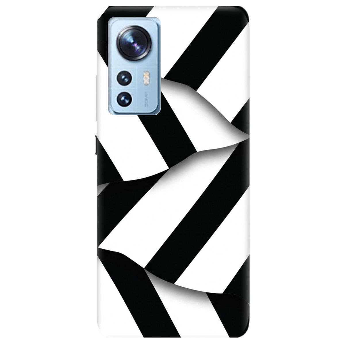 Чехол для Xiaomi 12X прозрачный LINE BLACK - фото 1 - Чехлы для телефонов