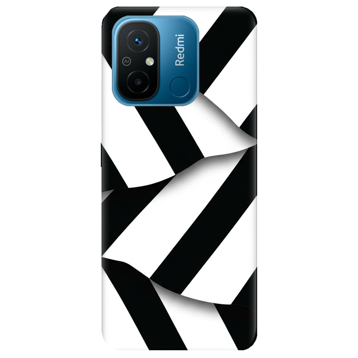 Чохол для Xiaomi Redmi 12C прозорий LINE BLACK - фото 1 - Чохли для телефонів