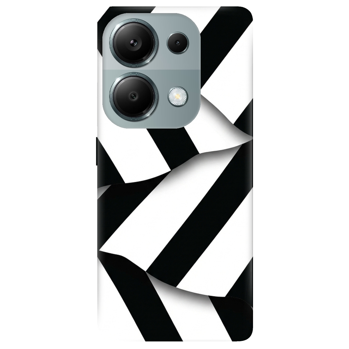 Чохол для Xiaomi Poco M6 Pro 4G прозорий LINE BLACK - фото 1 - Чохли для телефонів