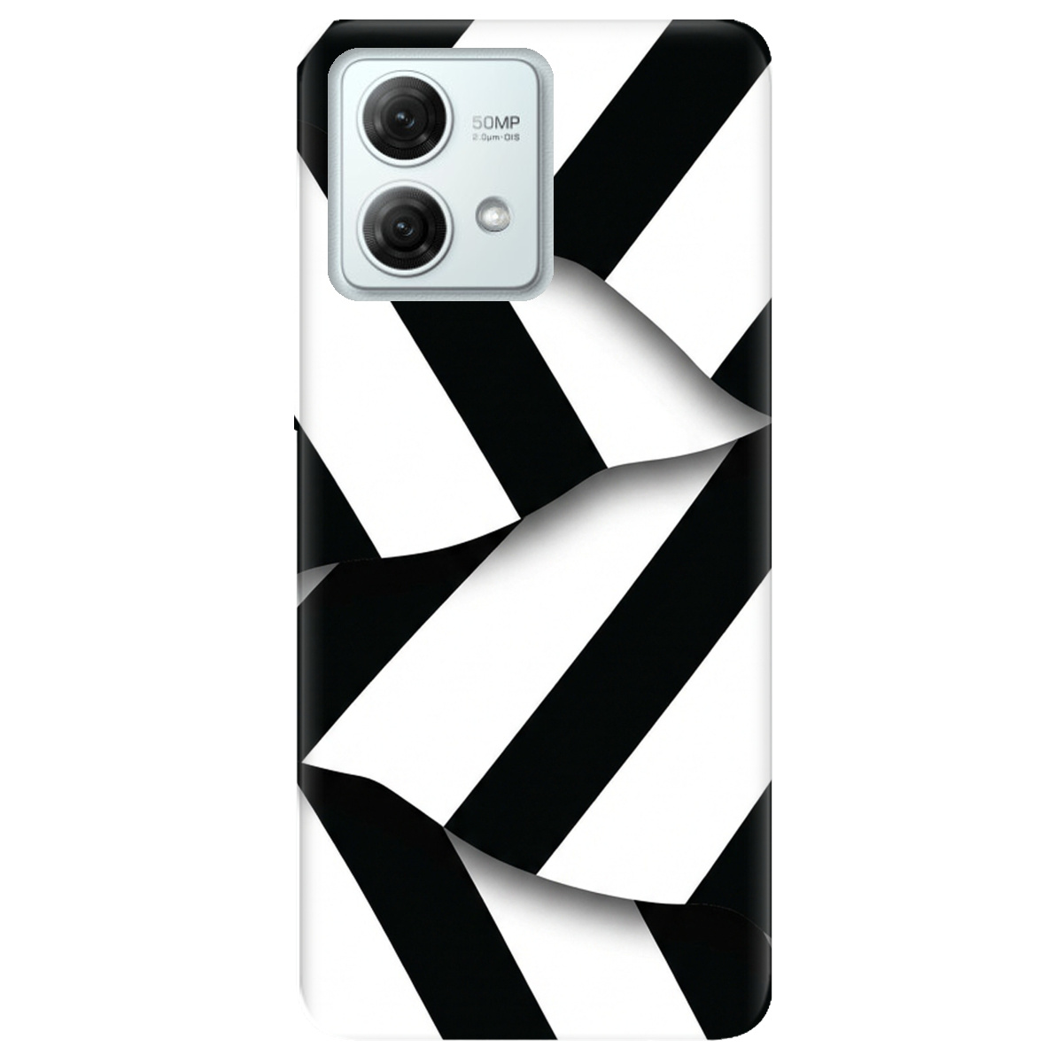 Чохол для Motorola G84 прозорий LINE BLACK - фото 1 - Чохли для телефонів