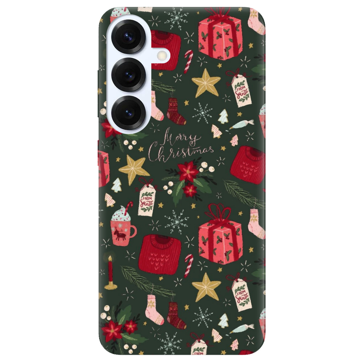 Чехол для Samsung Galaxy S26 прозрачный Merry christmas - фото 1 - Чехлы для телефонов