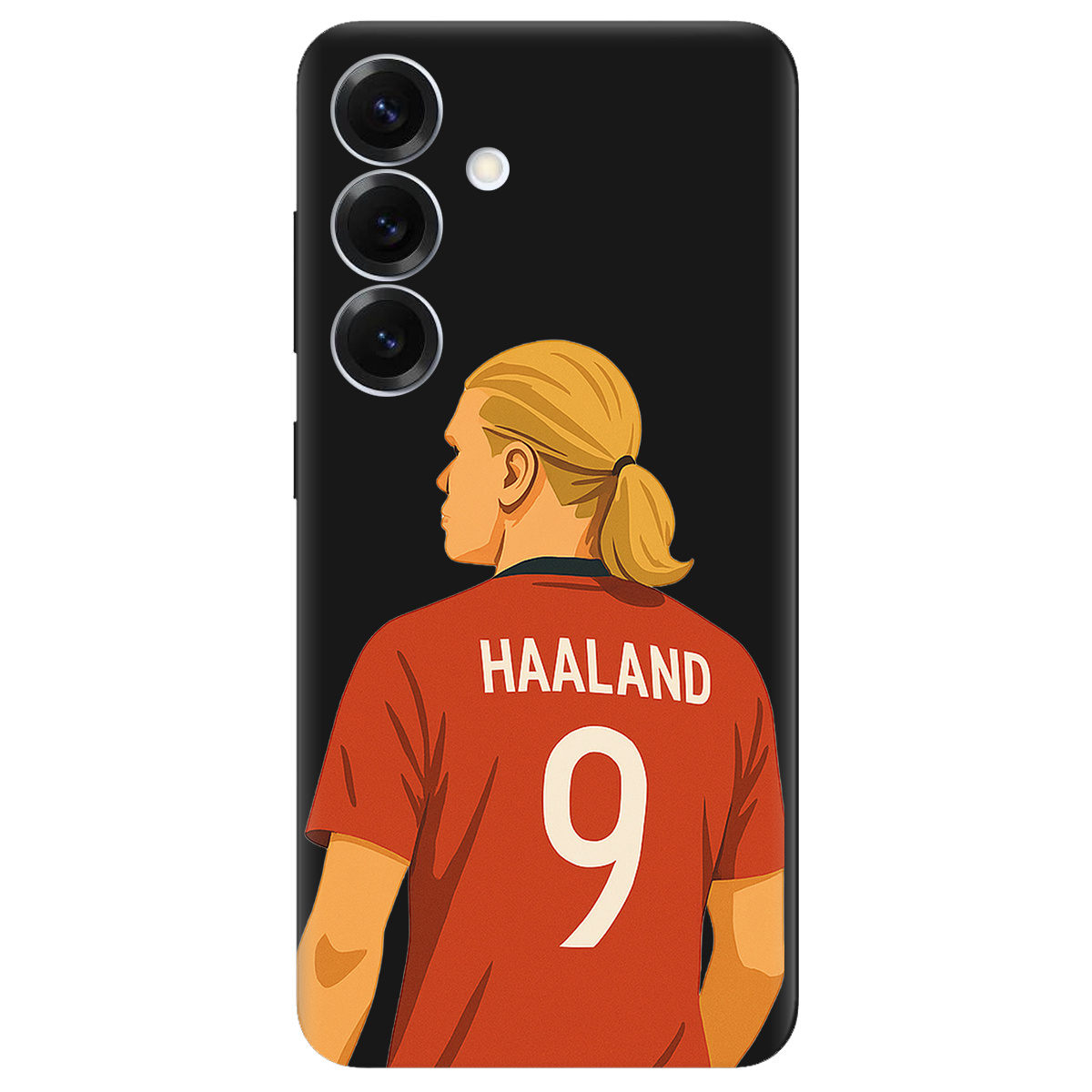 Чехол для Samsung Galaxy S26 черный матовый soft touch Haaland - фото 1 - Чехлы для телефонов