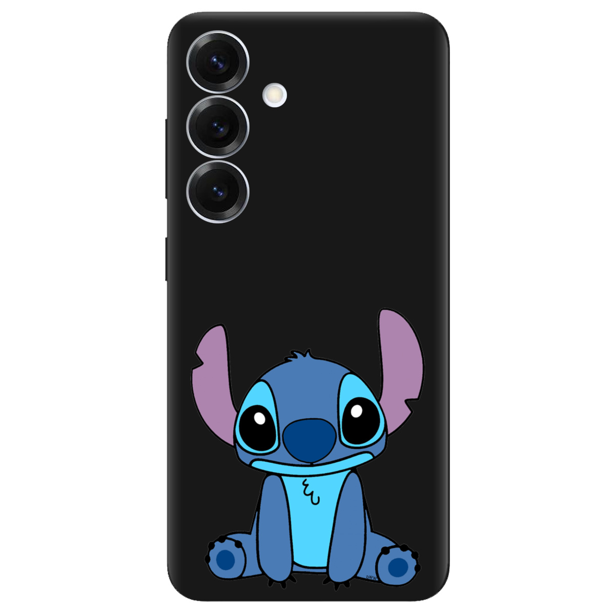 Чехол для Samsung Galaxy S26 черный матовый soft touch Стич - фото 1 - Чехлы для телефонов