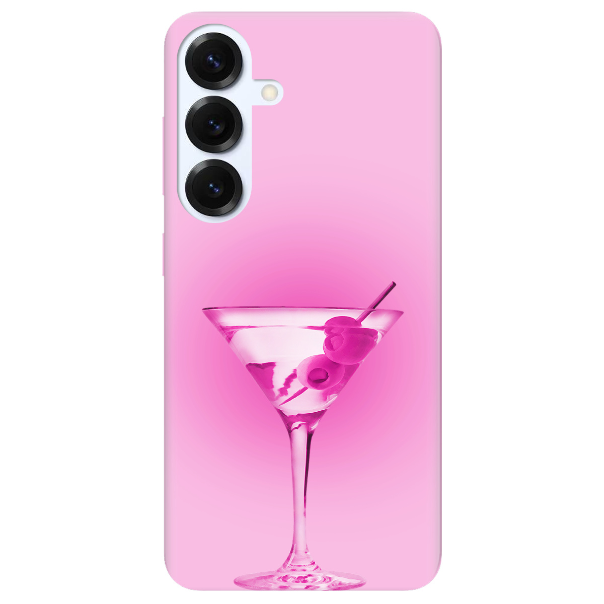 Чехол для Samsung Galaxy S26 прозрачный Розовое мартини - фото 1 - Чехлы для телефонов