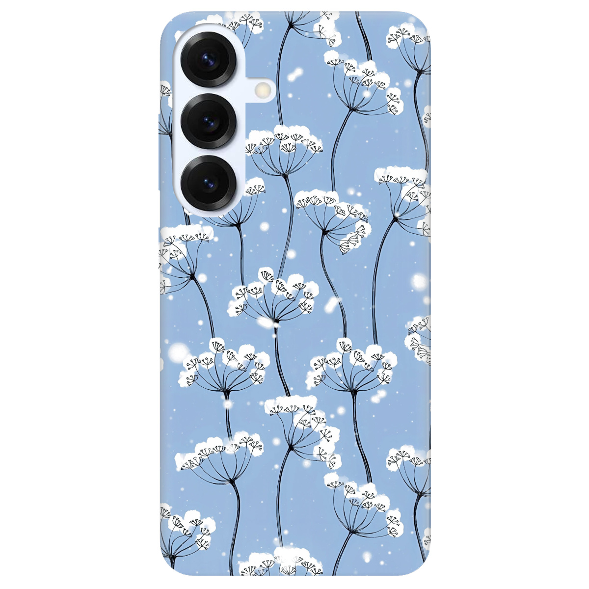 Чехол для Samsung Galaxy S26 Pro прозрачный Пухнасті сніжинки - фото 1 - Чехлы для телефонов