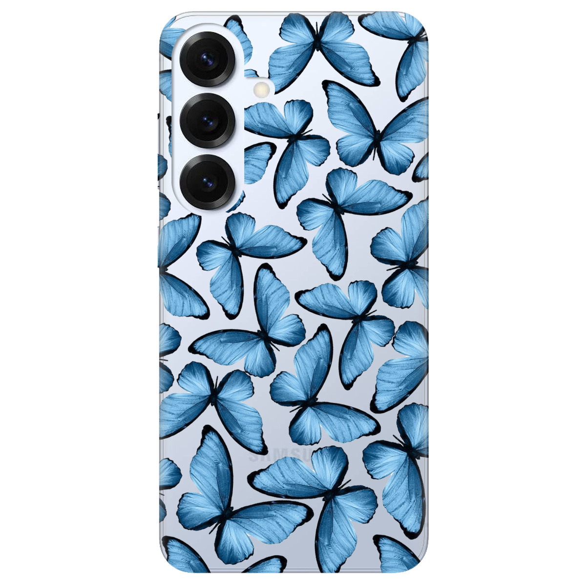 Чехол для Samsung Galaxy S26 Pro прозрачный Blue wings - фото 1 - Чехлы для телефонов