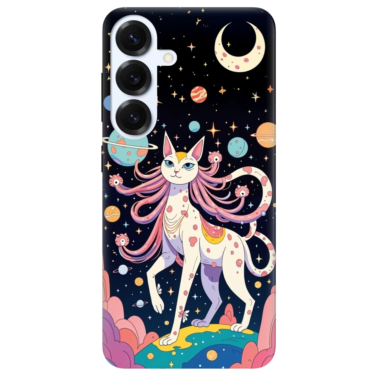 Чохол для Samsung Galaxy S26 Pro прозорий Cosmic Cat - фото 1 - Чохли для телефонів