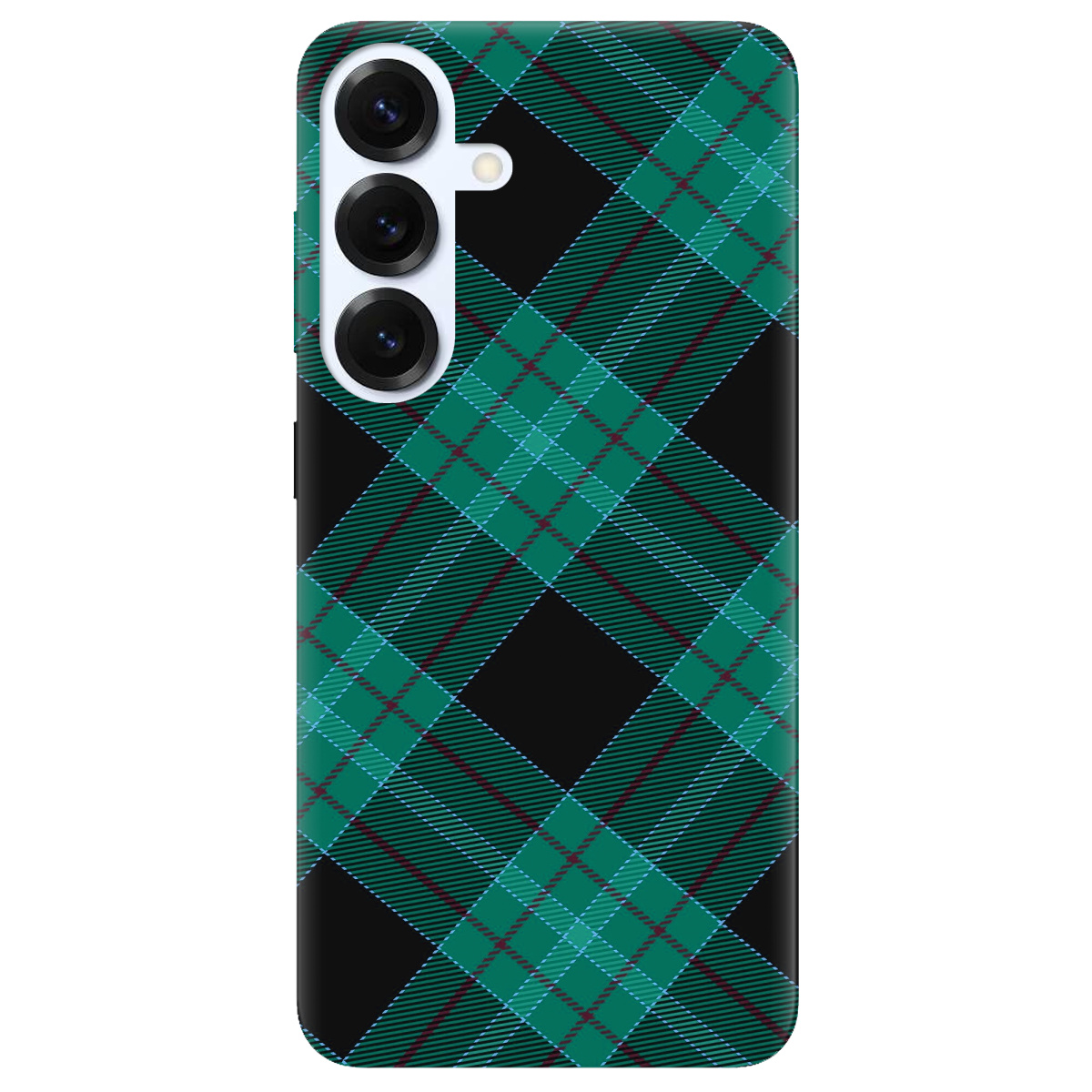 Чохол для Samsung Galaxy S26 Pro прозорий Зелений тартан - фото 1 - Чохли для телефонів