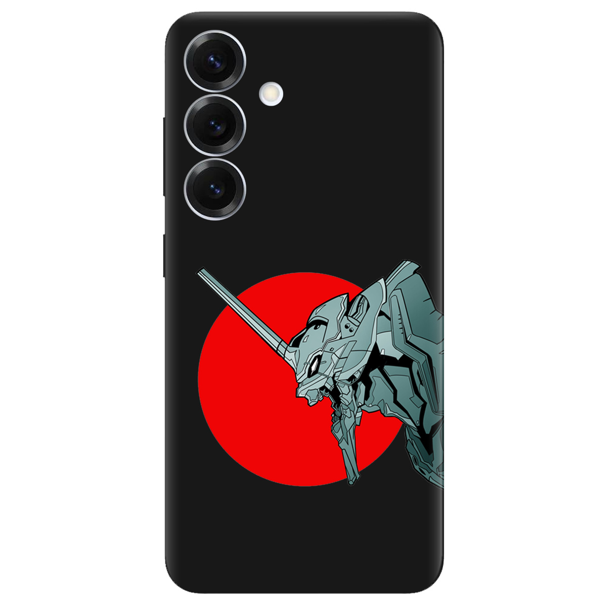 Чохол для Samsung Galaxy S26 Pro чорний матовий soft touch Єва-02 – Evangelion - фото 1 - Чохли для телефонів