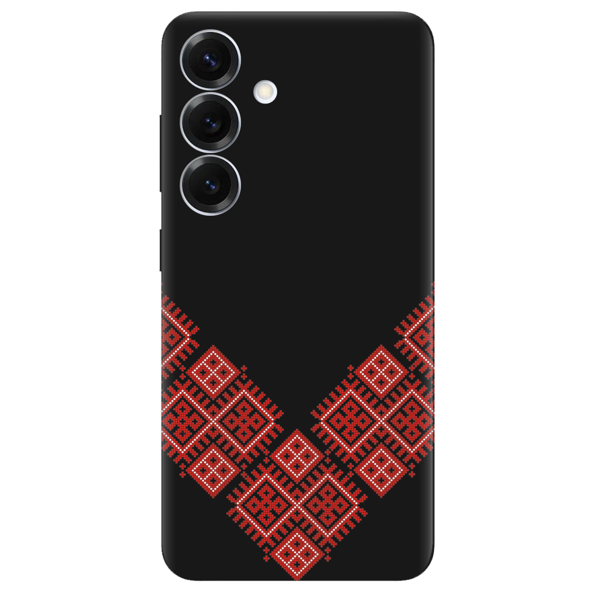 Чохол для Samsung Galaxy S26 Pro чорний матовий soft touch Вишивана доля - фото 1 - Чохли для телефонів