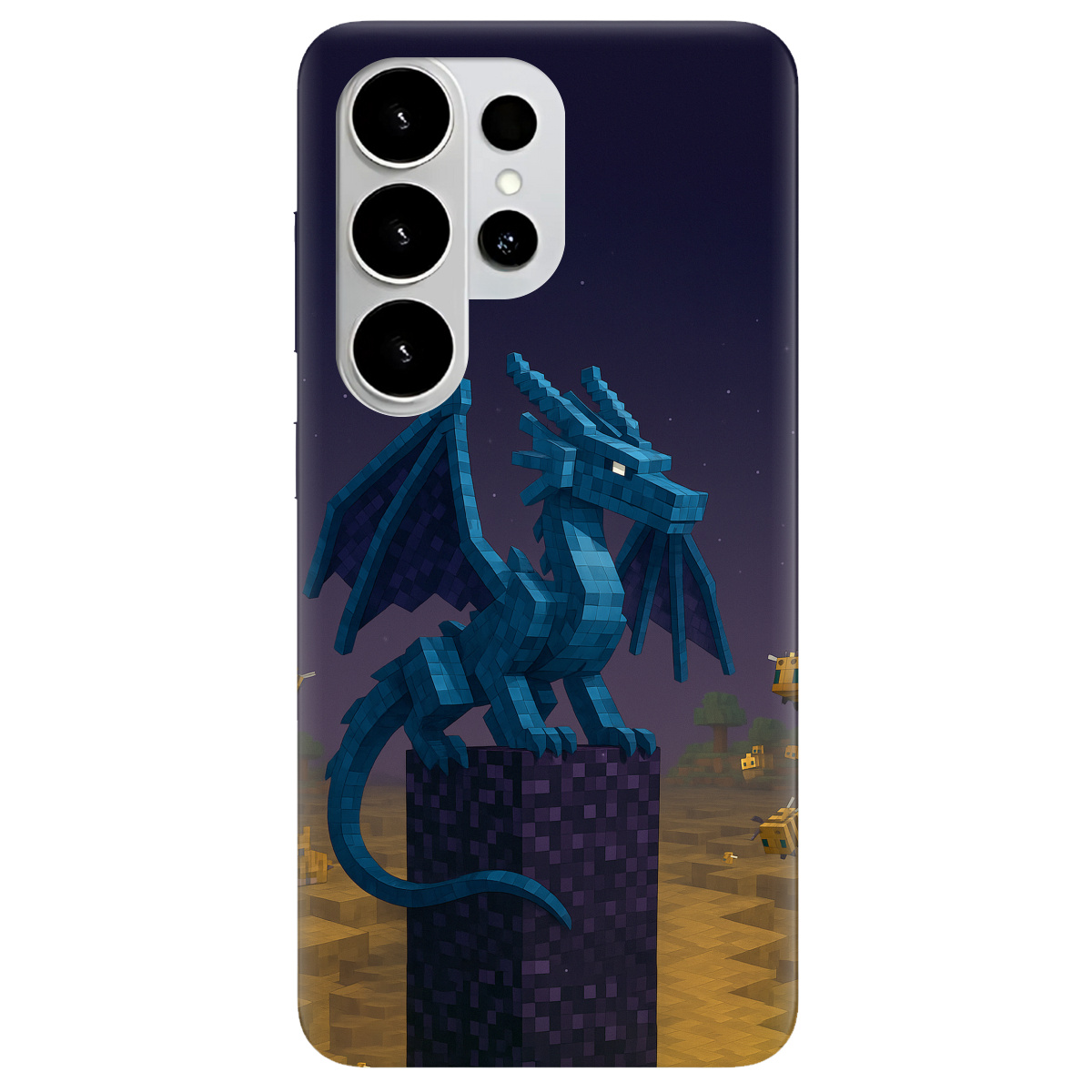 Чохол для Samsung Galaxy S26 Ultra прозорий Дракон Краю Майнкрафт - фото 1 - Чохли для телефонів