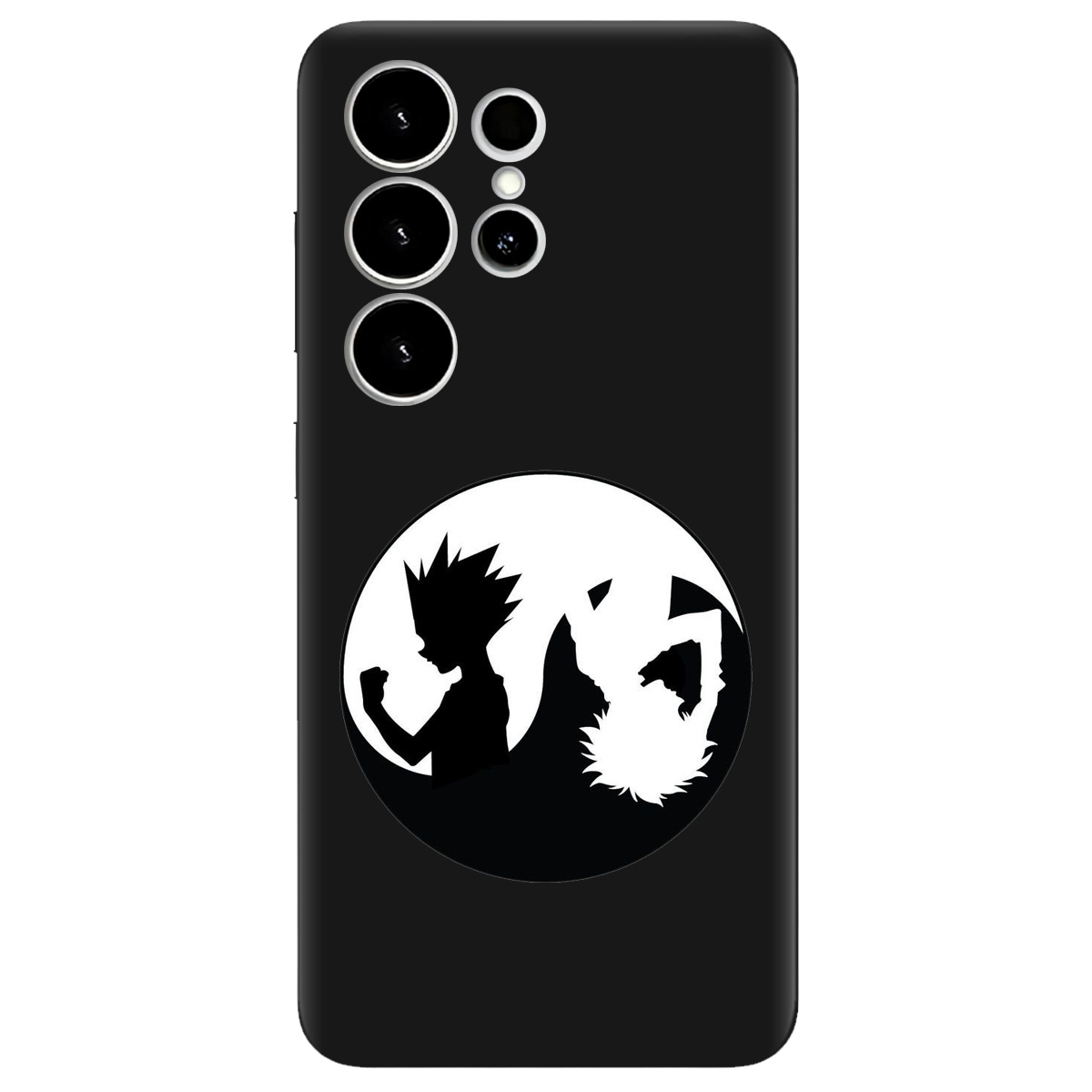 Чехол для Samsung Galaxy S26 Ultra черный матовый soft touch Ying Yang Hunter x Hunter - фото 1 - Чехлы для телефонов