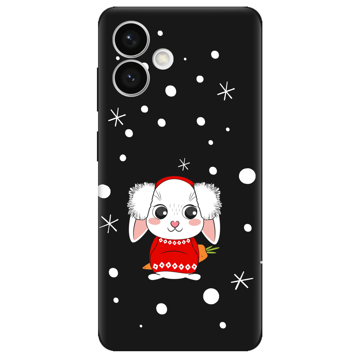Чохол для Samsung Galaxy S26 Plus чорний матовий soft touch My bunny - фото 1 - Чохли для телефонів
